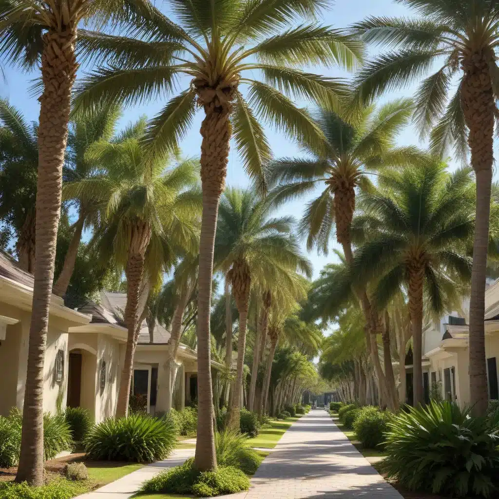 Enhancing neighborhood character with a diverse palm tree canopy