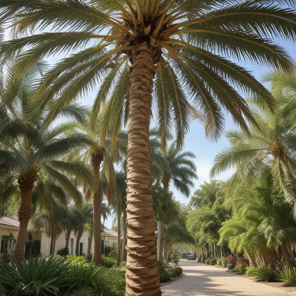 Enhancing palm tree aesthetics through strategic pruning and shaping