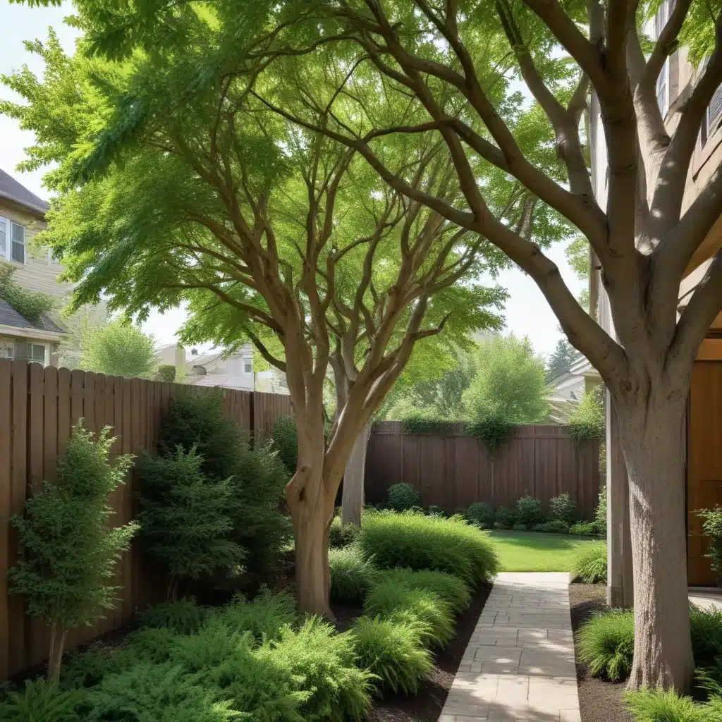 Utilizing trees to create privacy and screen unsightly views